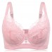 Lace Cover Full Cup Gather Prevent Sagging Underwire Bra