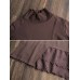 Vintage Lace Patchwork O-neck Long Sleeve Hoodies Blouse