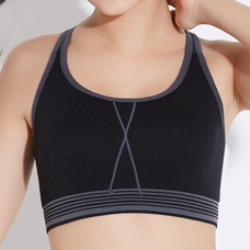 Full Coverage Shockproof Padded Wire Free Sports Bra For Running Yoga Fitness