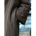 Women Vintage Stripe Waist Tie Winter Long Coats with Pockets