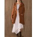 Vintage Long Sleeve Linen Cotton Hooded Mid-long Coats